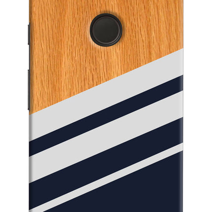 Blue and white wooden Google Pixel XL Hard Case Back Cover by Casekaro