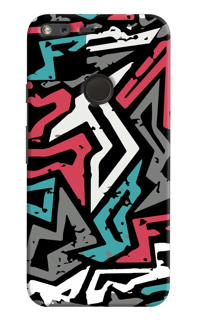 Geometric Graffiti Google Pixel XL Hard Case Back Cover by Casekaro