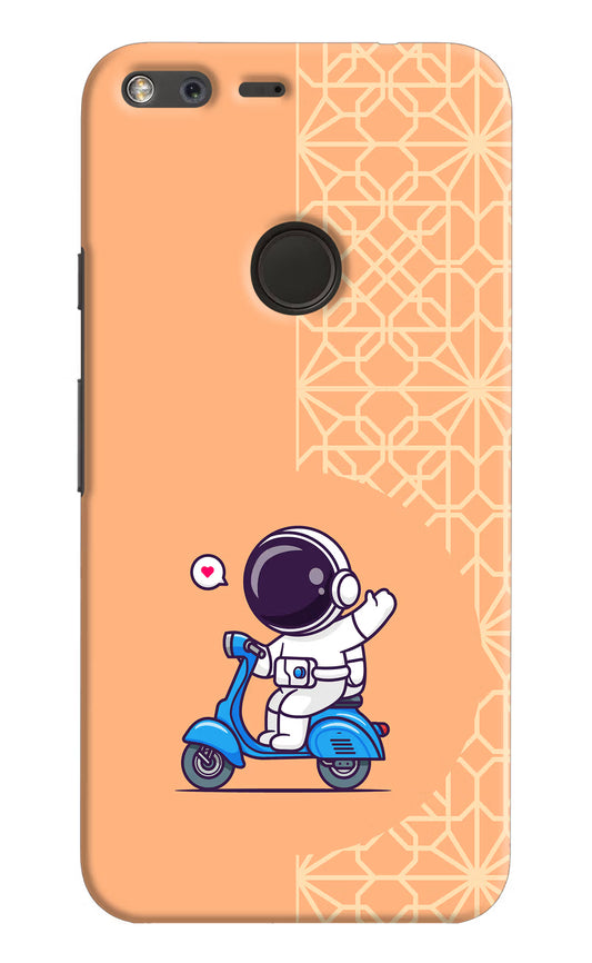 Cute Astronaut Riding Google Pixel XL Hard Case Back Cover by Casekaro