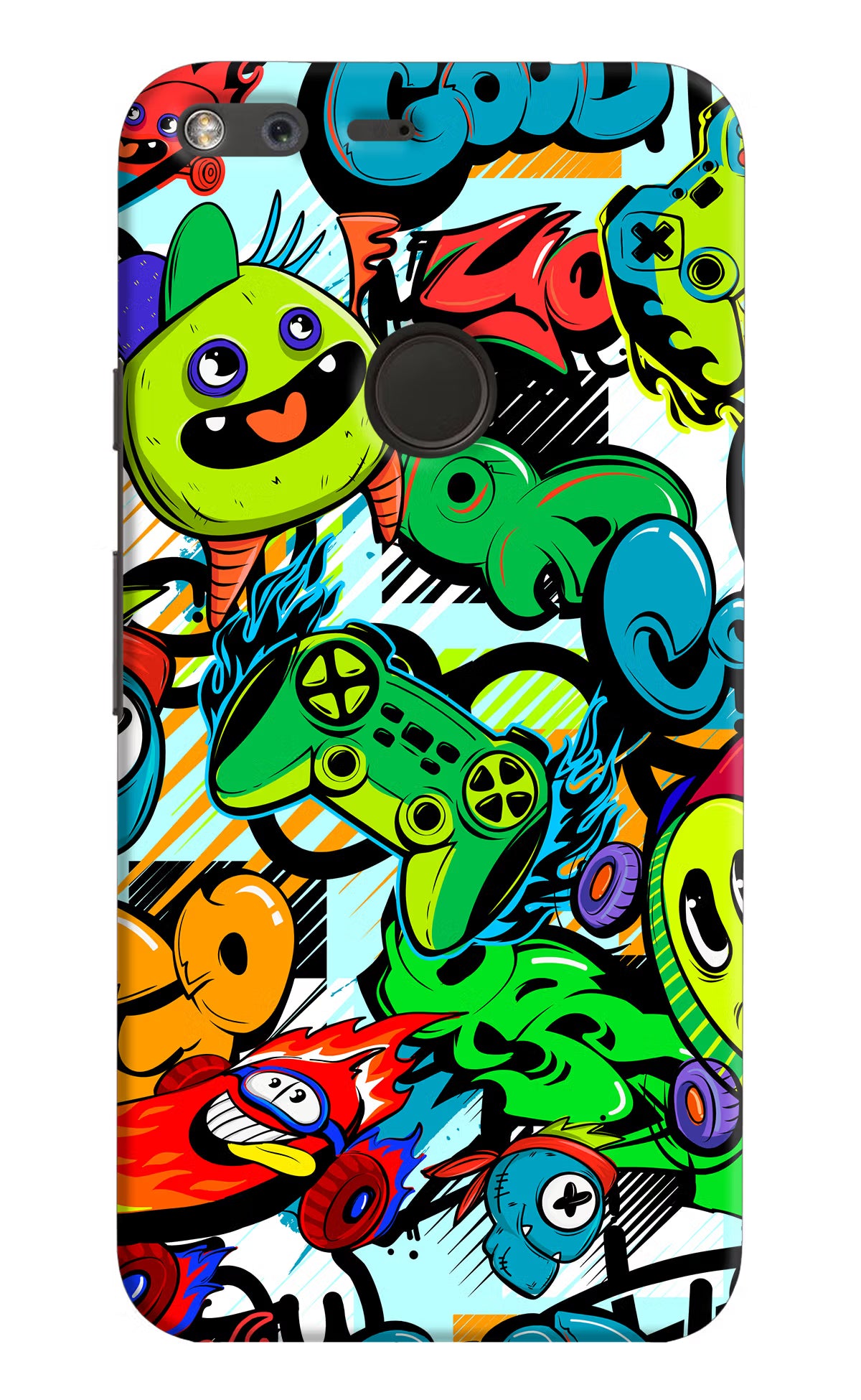 Game Doodle Google Pixel XL Hard Case Back Cover by Casekaro