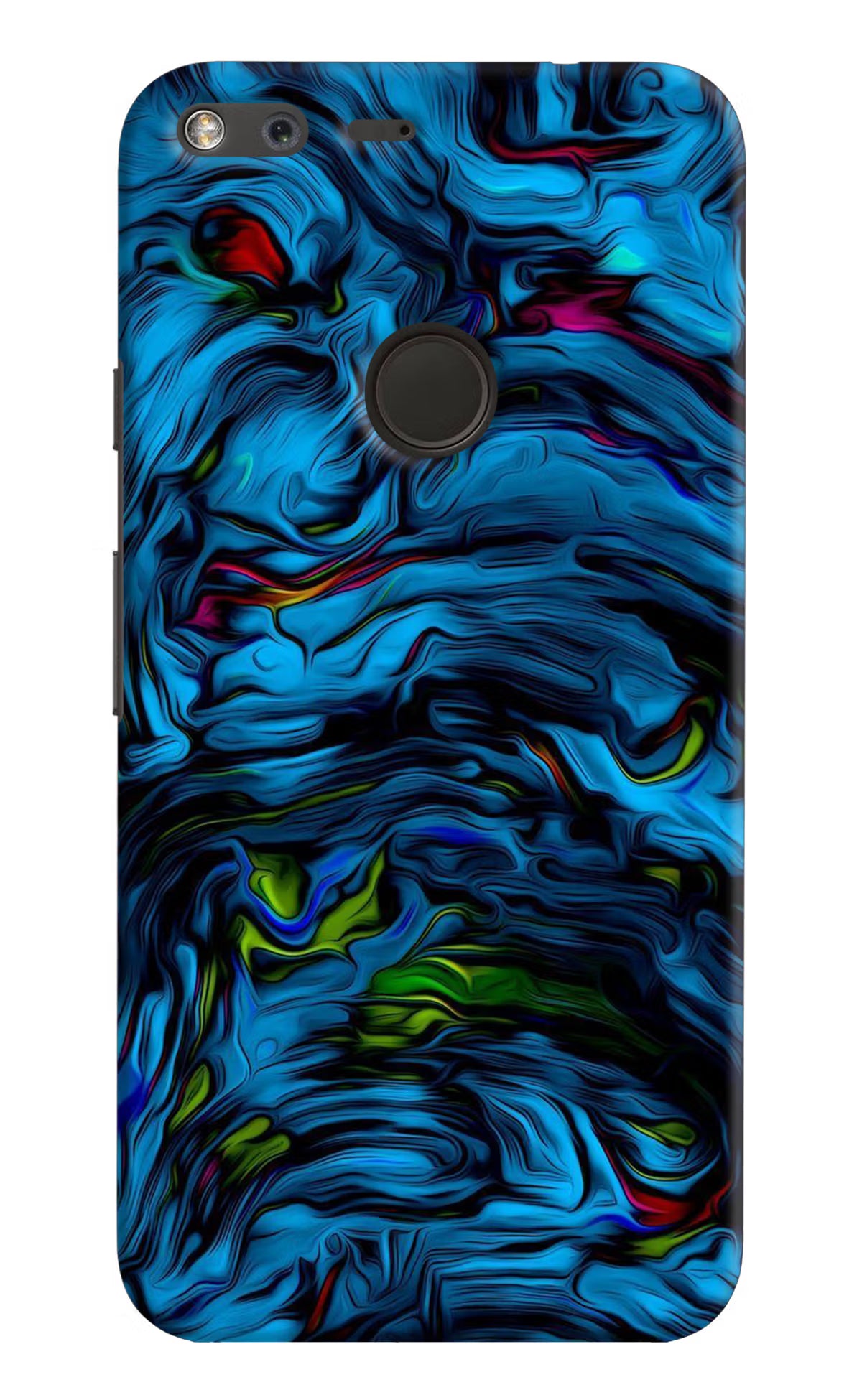 Dark Blue Abstract Google Pixel XL Hard Case Back Cover by Casekaro
