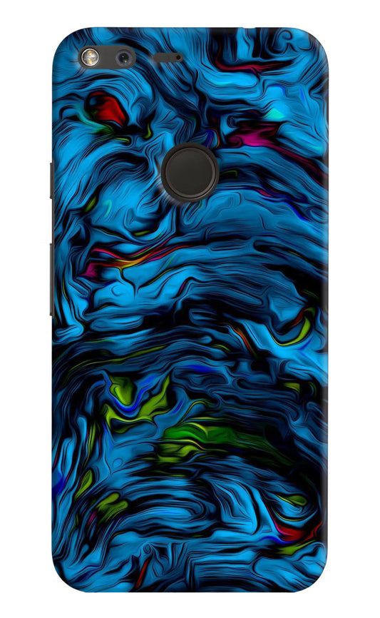 Dark Blue Abstract Google Pixel XL Hard Case Back Cover by Casekaro
