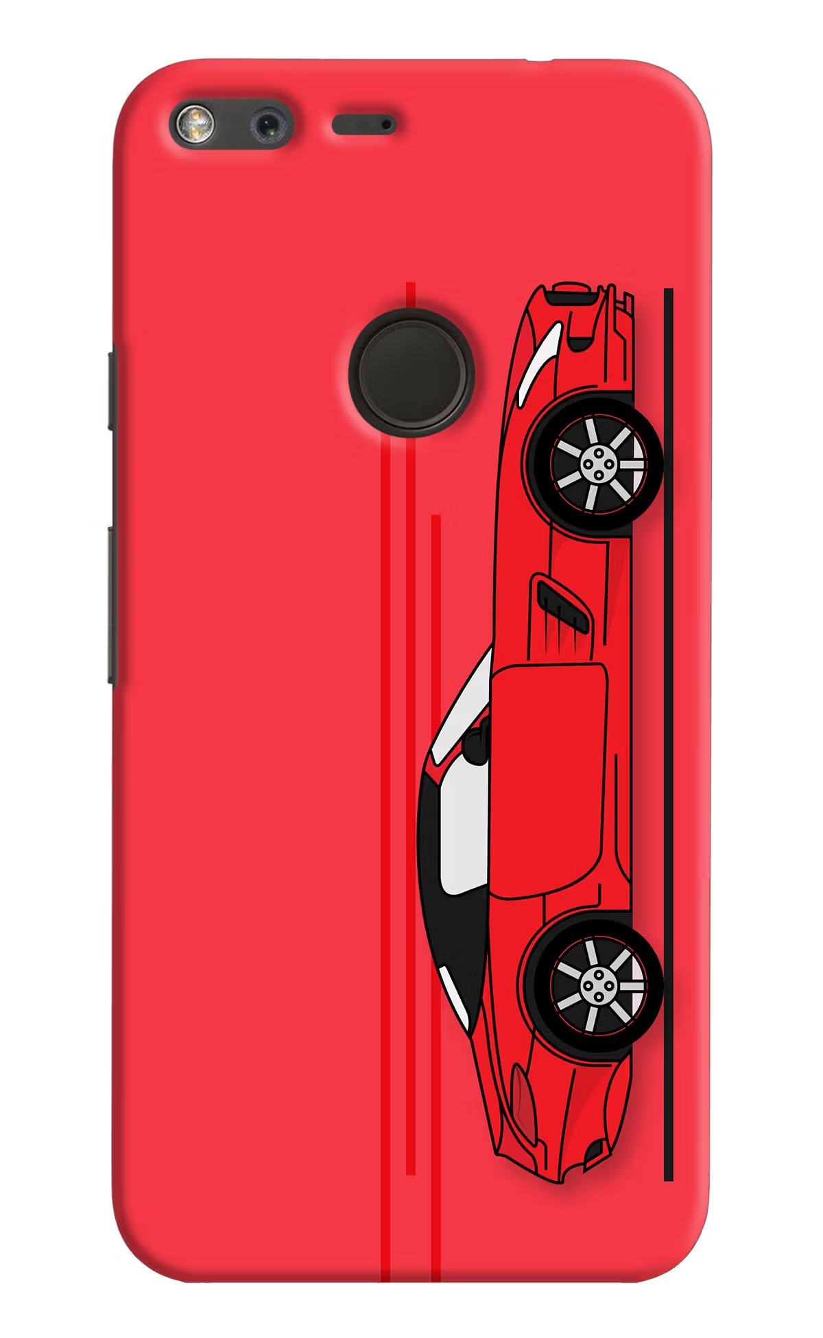 Red Velocity Google Pixel XL Hard Case Back Cover by Casekaro