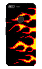 Side Sweep Flames Google Pixel XL Hard Case Back Cover by Casekaro
