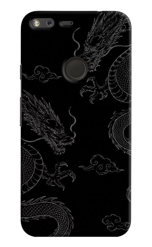 Twin Dragons Google Pixel XL Hard Case Back Cover by Casekaro