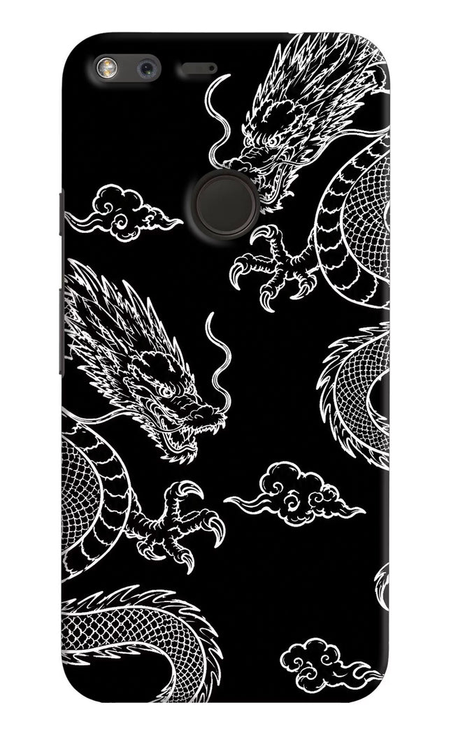 Twin Dragons Google Pixel XL Hard Case Back Cover by Casekaro