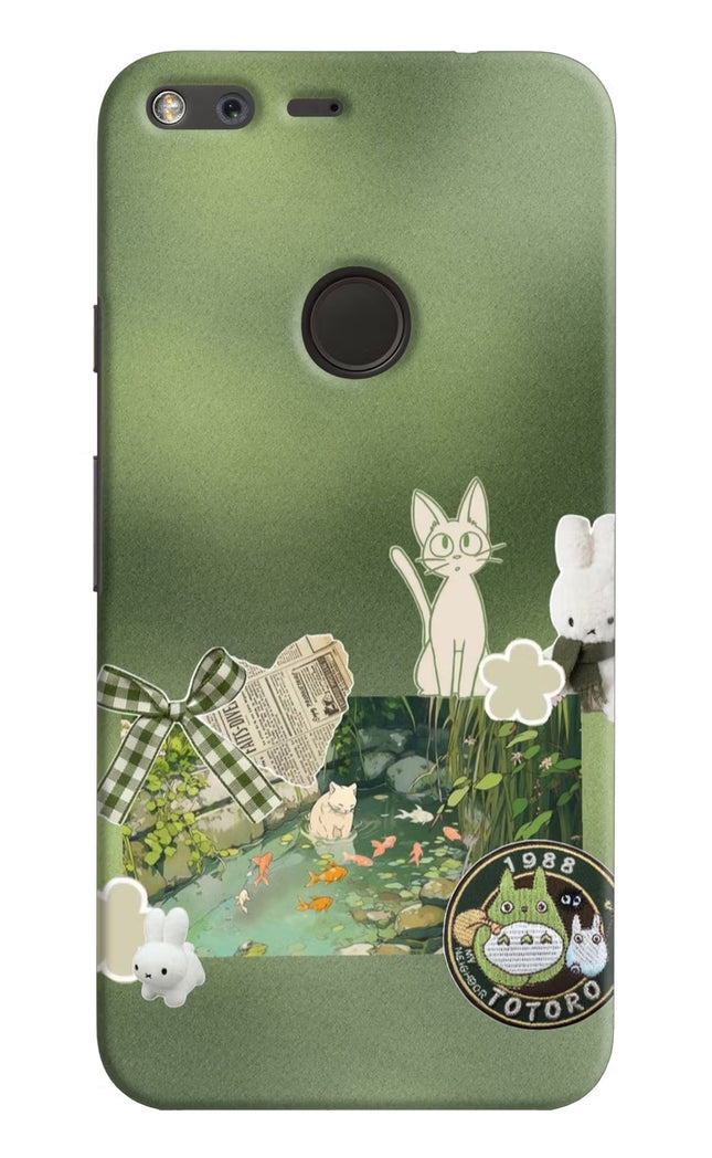 Aesthetic anime Google Pixel XL Hard Case Back Cover by Casekaro