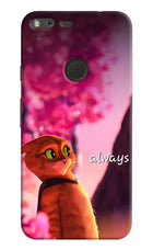 Always Cat Google Pixel XL Hard Case Back Cover by Casekaro