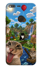 Minecraft Cat Chaos Google Pixel XL Hard Case Back Cover by Casekaro