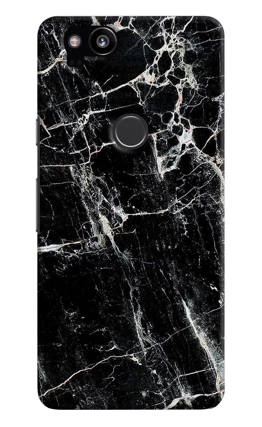 Black Marble Texture Google Pixel 2 Back Cover, Hard case