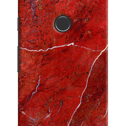 Red Marble Design Google Pixel 2 Hard Case Back Cover by Casekaro