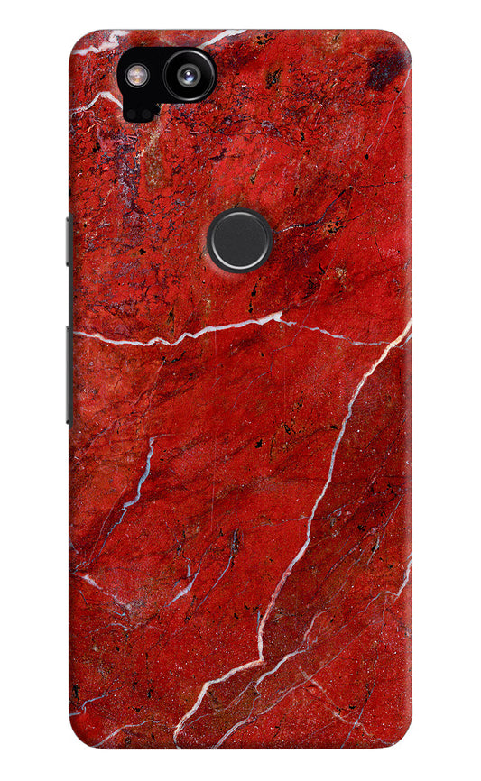 Red Marble Design Google Pixel 2 Hard Case Back Cover by Casekaro