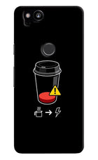 Coffee Google Pixel 2 Hard Case Back Cover by Casekaro