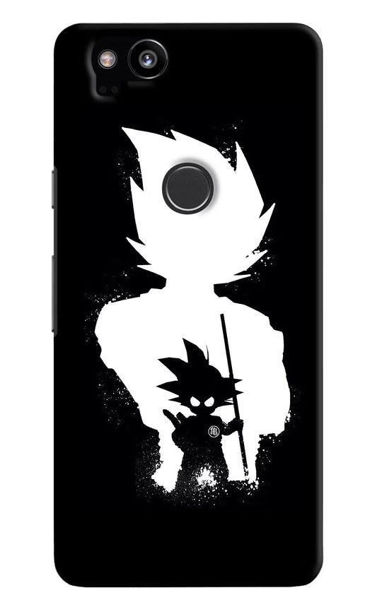 Goku Shadow Google Pixel 2 Hard Case Back Cover by Casekaro