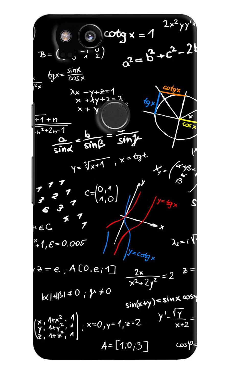Mathematics Formula Google Pixel 2 Back Cover, Hard case