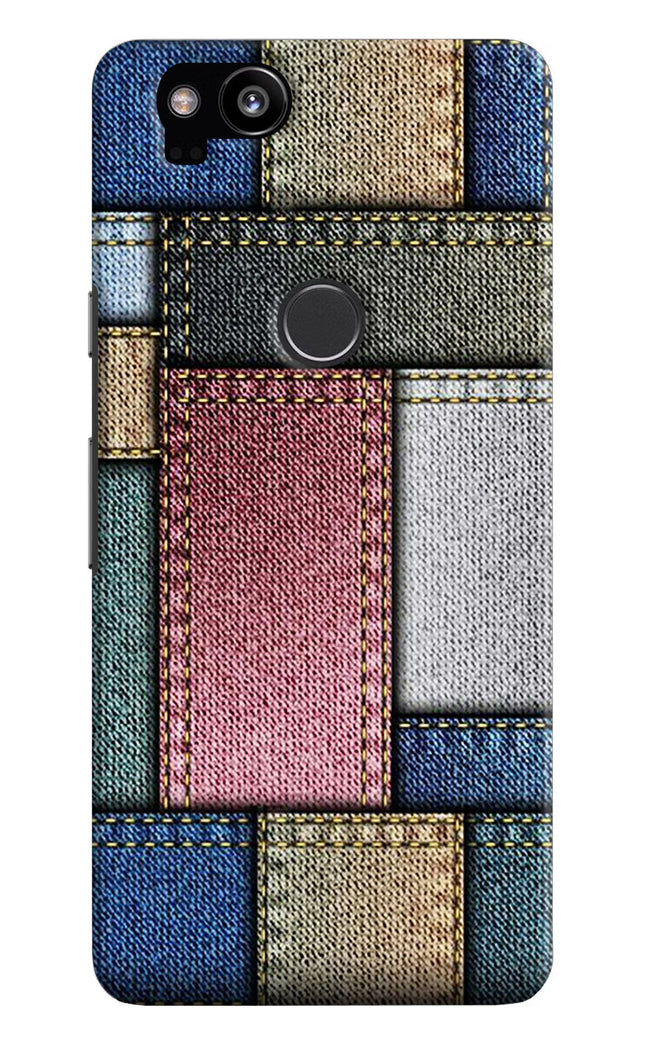 Multicolor Jeans Google Pixel 2 Hard Case Back Cover by Casekaro