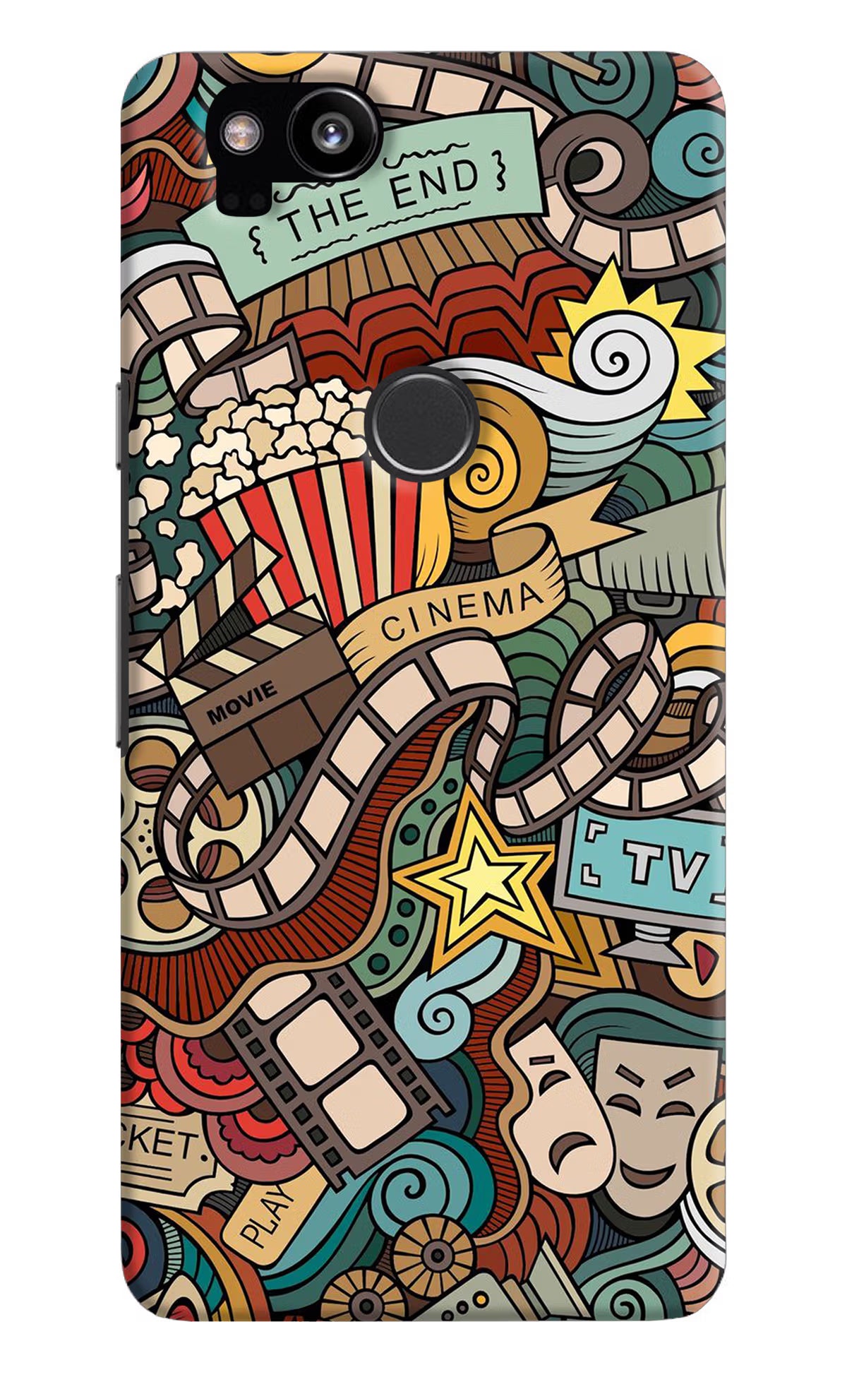 Cinema Abstract Google Pixel 2 Hard Case Back Cover by Casekaro