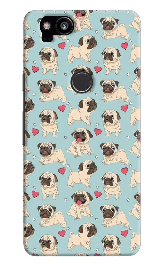 Pug Dog Google Pixel 2 Hard Case Back Cover by Casekaro