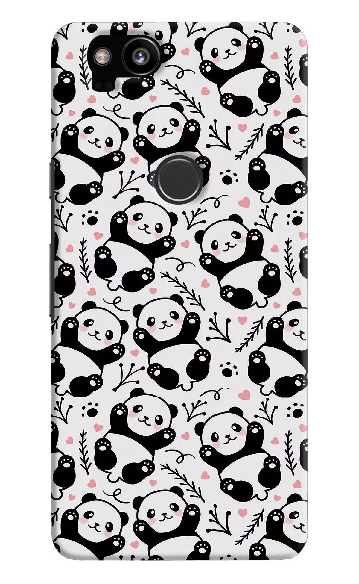 Cute Panda Google Pixel 2 Hard Case Back Cover by Casekaro