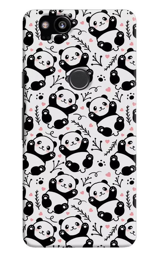 Cute Panda Google Pixel 2 Hard Case Back Cover by Casekaro