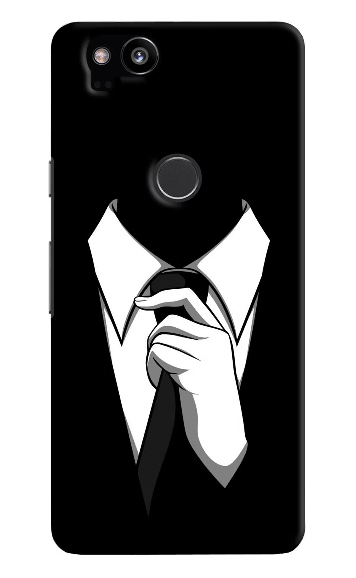 Black Tie Google Pixel 2 Hard Case Back Cover by Casekaro