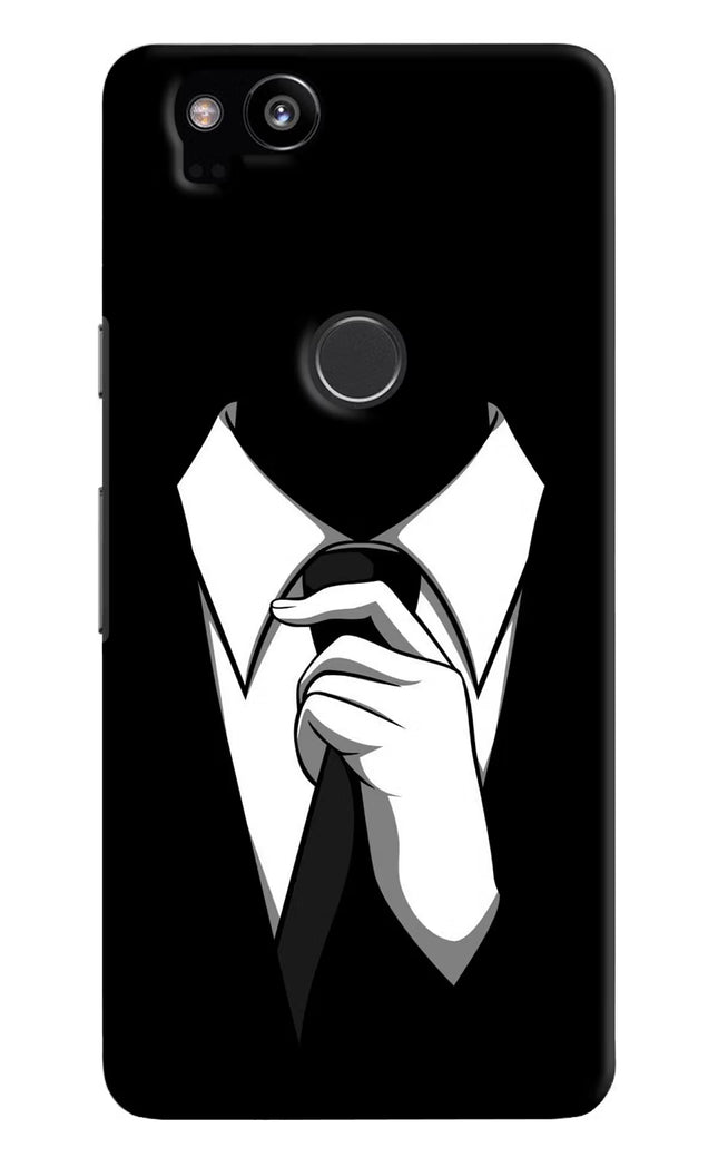 Black Tie Google Pixel 2 Hard Case Back Cover by Casekaro