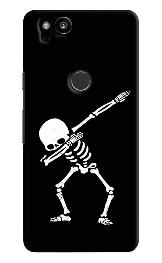 Dabbing Skeleton Art Google Pixel 2 Hard Case Back Cover by Casekaro