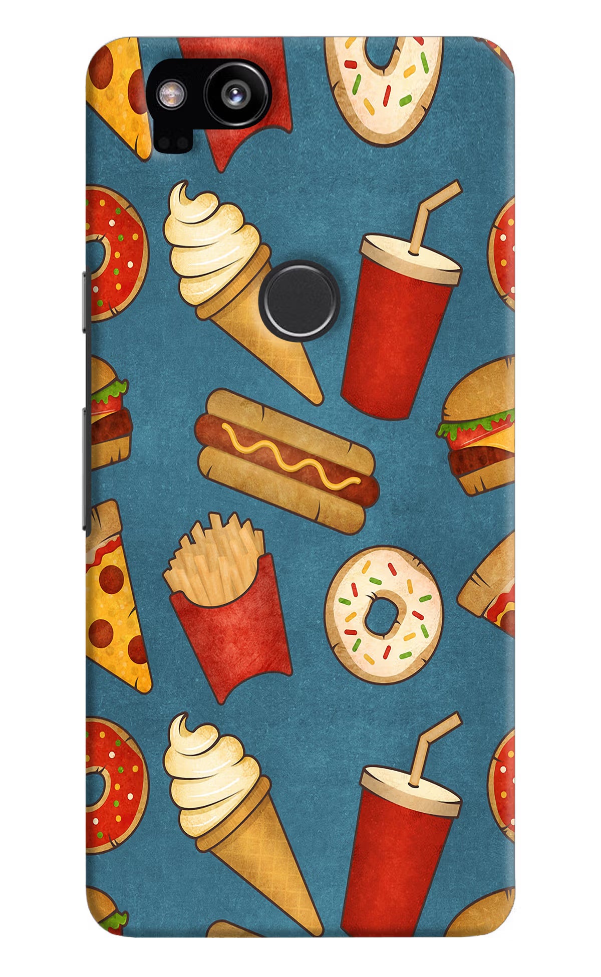 Foodie Google Pixel 2 Hard Case Back Cover by Casekaro