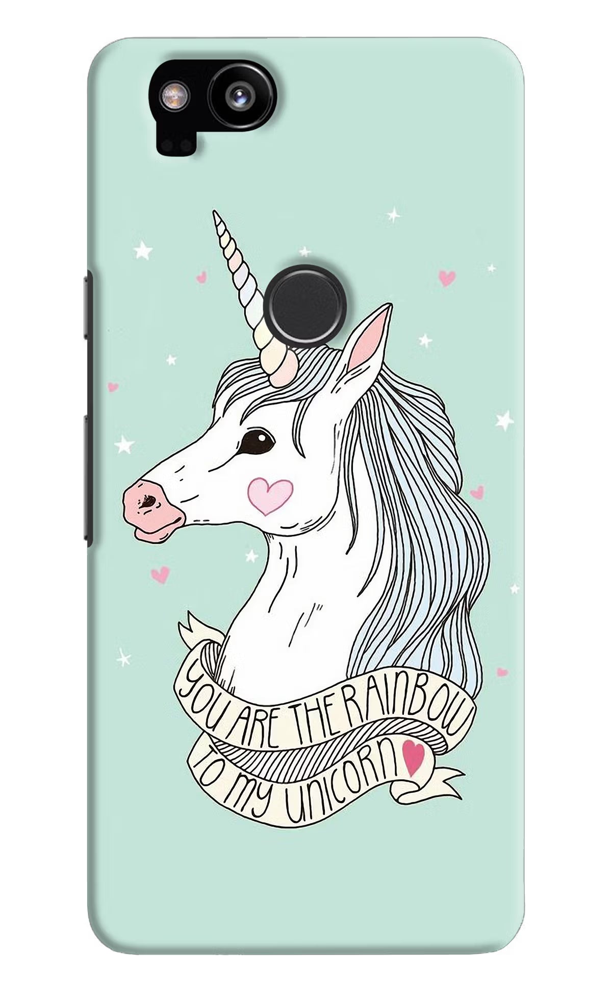 Unicorn Wallpaper Google Pixel 2 Hard Case Back Cover by Casekaro
