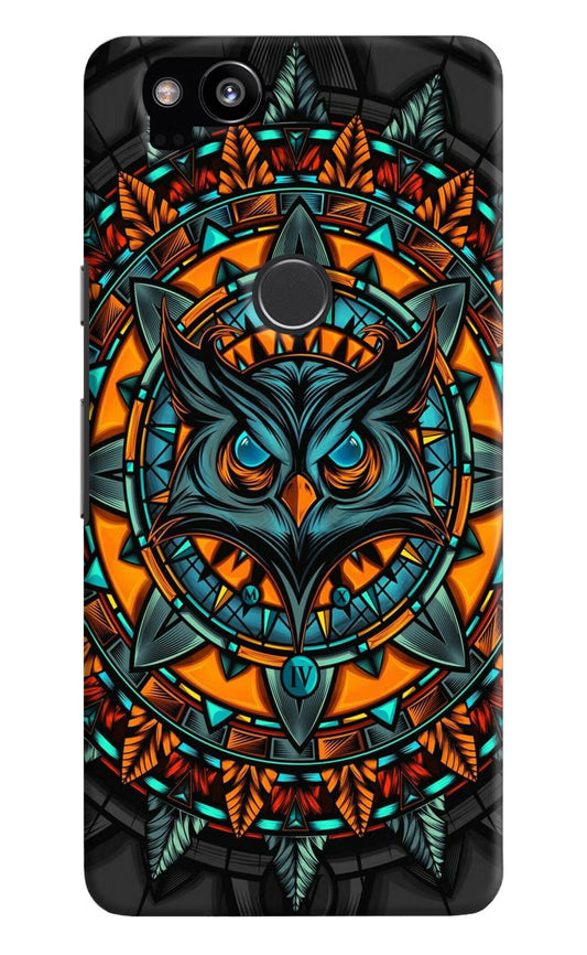 Angry Owl Art Google Pixel 2 Hard Case Back Cover by Casekaro