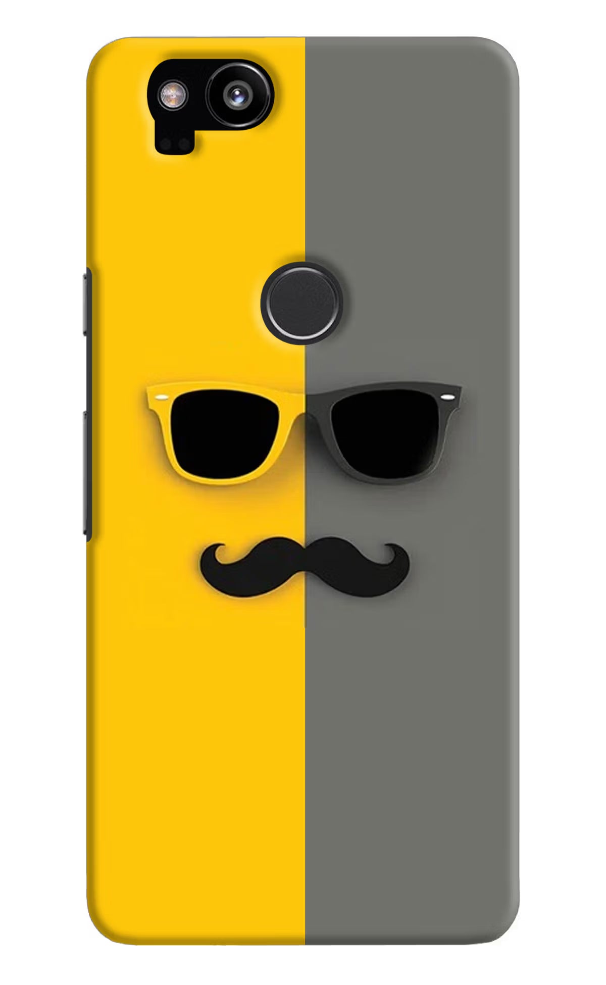 Sunglasses with Mustache Google Pixel 2 Hard Case Back Cover by Casekaro