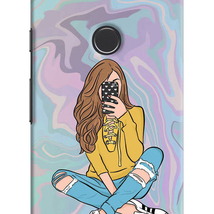 Selfie Girl Google Pixel 2 Hard Case Back Cover by Casekaro