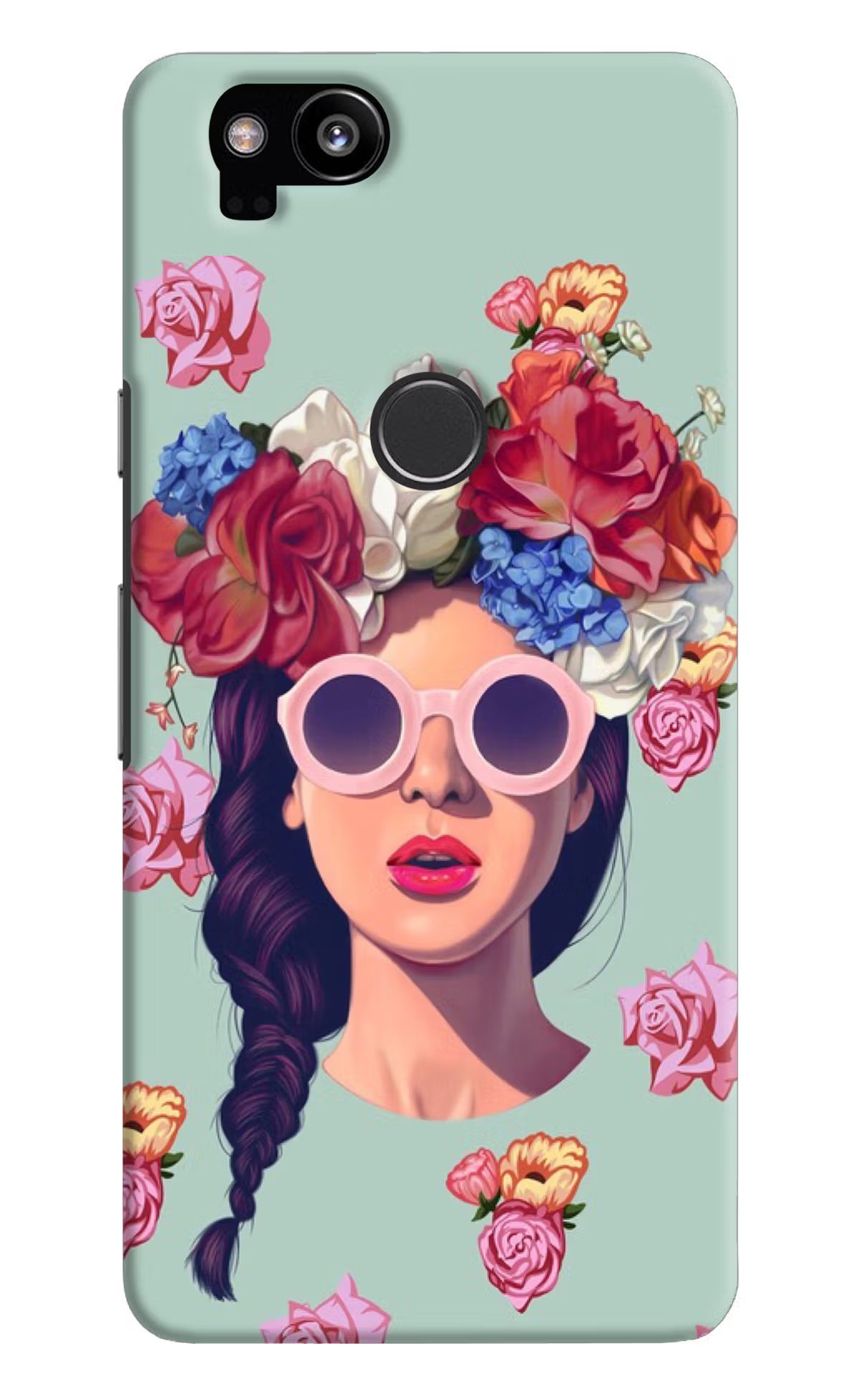 Pretty Girl Google Pixel 2 Hard Case Back Cover by Casekaro