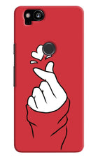 Korean Love Sign Google Pixel 2 Hard Case Back Cover by Casekaro
