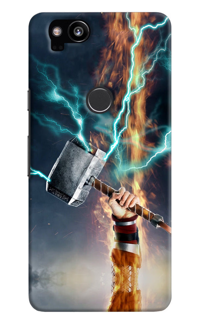 Thor Hammer Mjolnir Google Pixel 2 Hard Case Back Cover by Casekaro