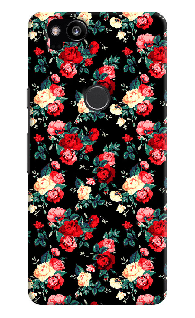Rose Pattern Google Pixel 2 Hard Case Back Cover by Casekaro