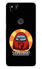 Among Us Shhh! Google Pixel 2 Hard Case Back Cover by Casekaro