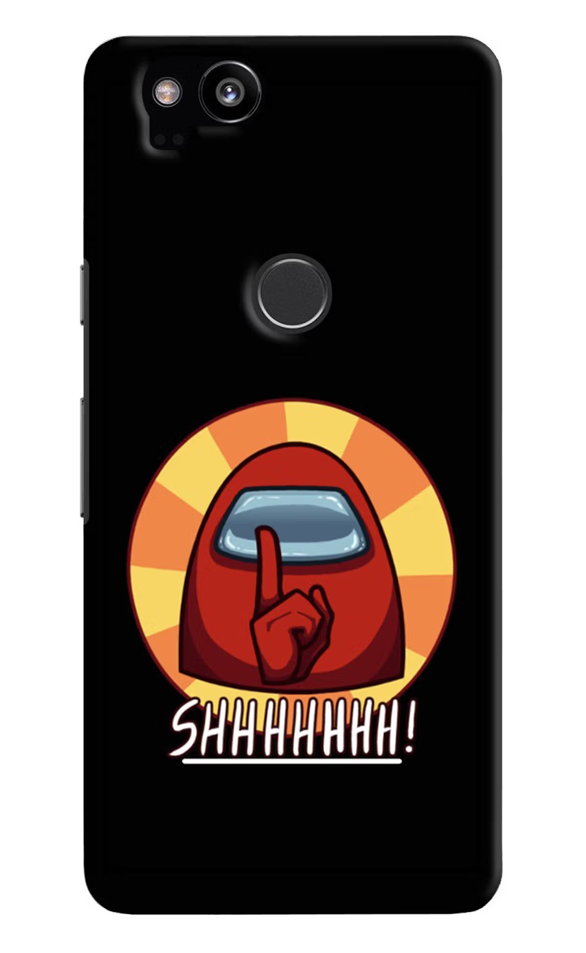 Among Us Shhh! Google Pixel 2 Hard Case Back Cover by Casekaro