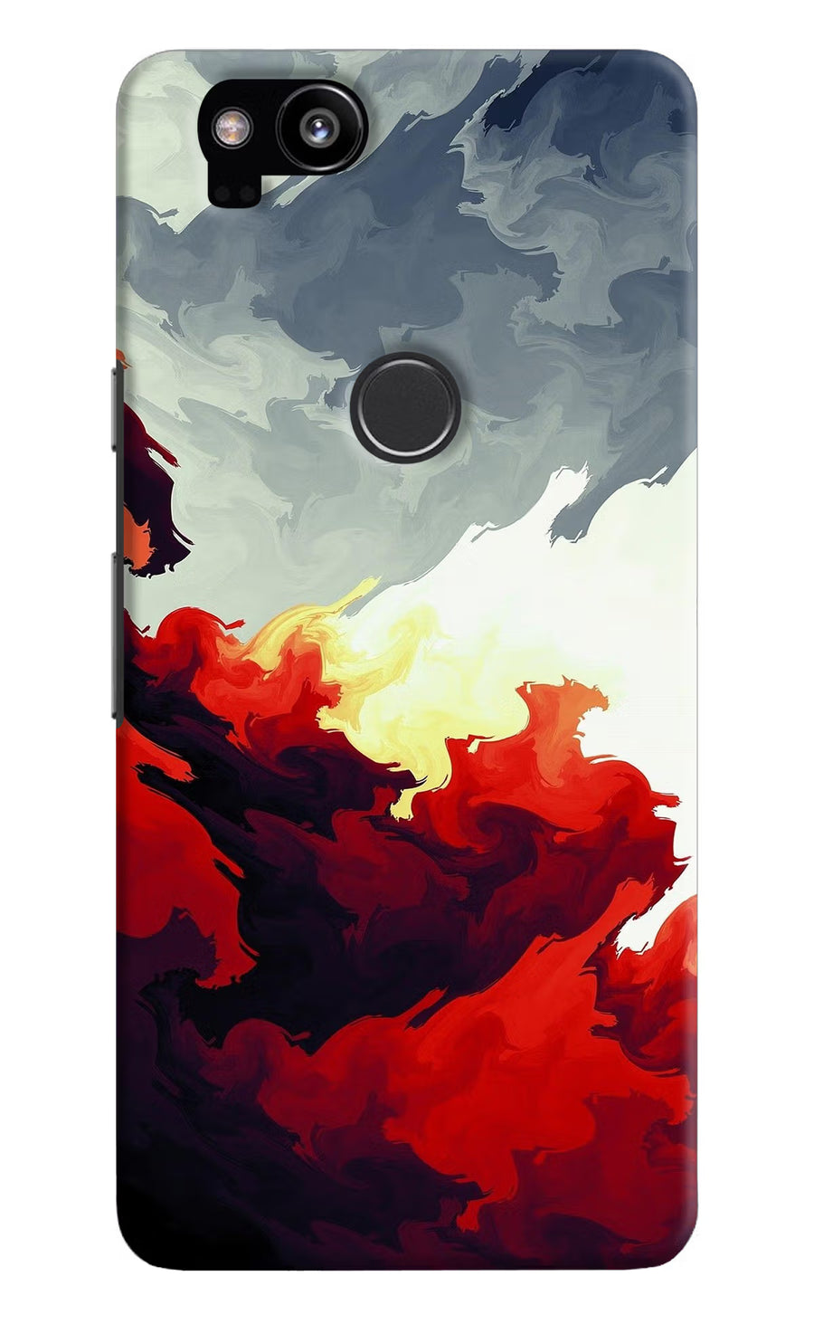 Fire Cloud Google Pixel 2 Back Cover, Hard case