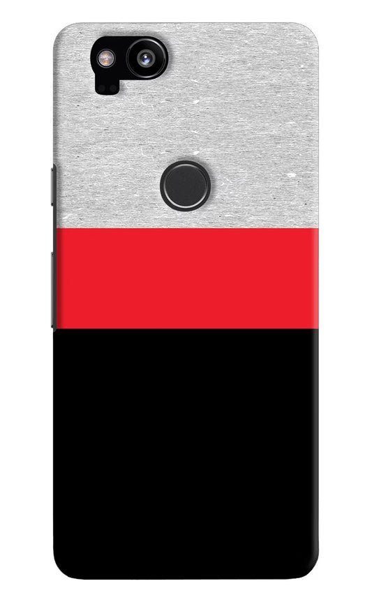 Tri Color Pattern Google Pixel 2 Hard Case Back Cover by Casekaro