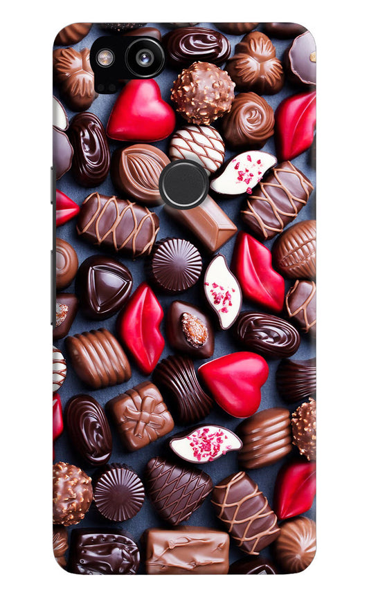 Chocolates Google Pixel 2 Hard Case Back Cover by Casekaro