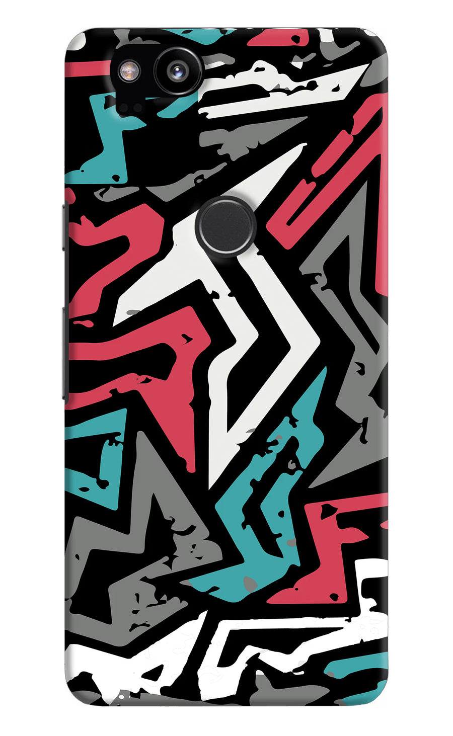 Geometric Graffiti Google Pixel 2 Back Cover, Hard case