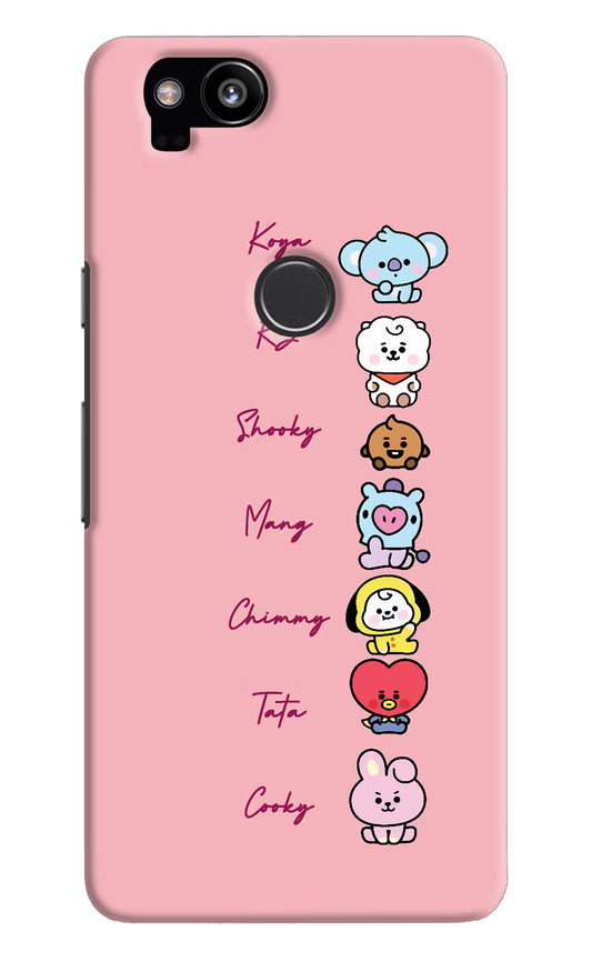 BTS names Google Pixel 2 Hard Case Back Cover by Casekaro