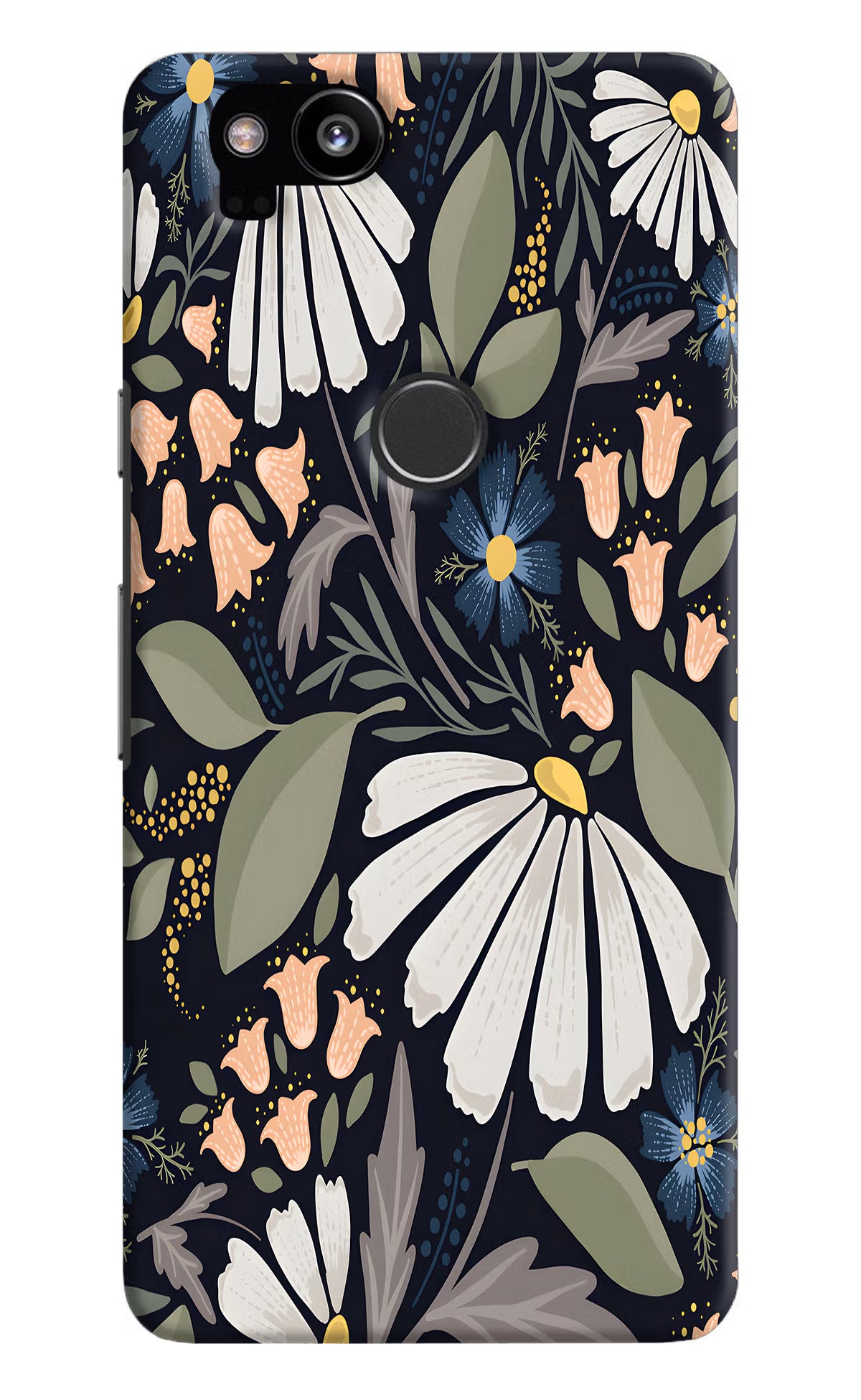 Flowers Art Google Pixel 2 Hard Case Back Cover by Casekaro