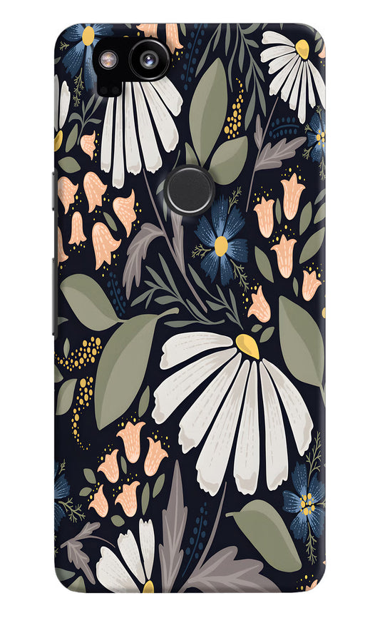 Flowers Art Google Pixel 2 Hard Case Back Cover by Casekaro