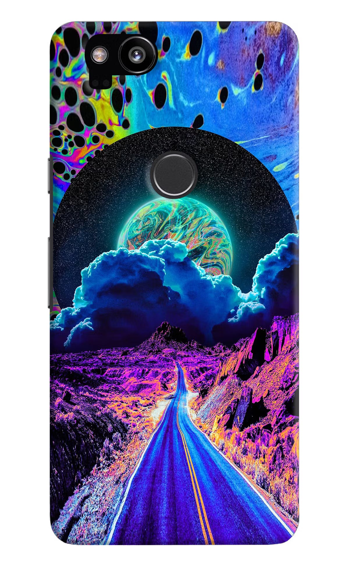Psychedelic Painting Google Pixel 2 Hard Case Back Cover by Casekaro