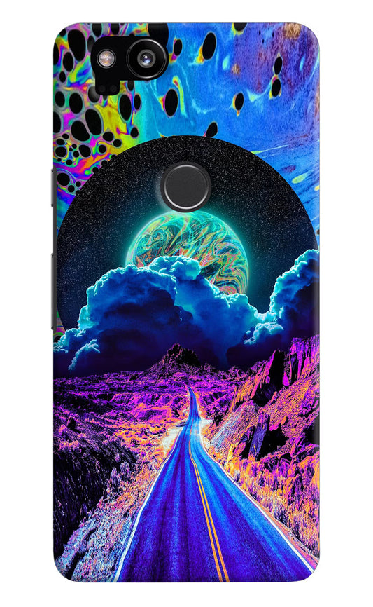 Psychedelic Painting Google Pixel 2 Hard Case Back Cover by Casekaro