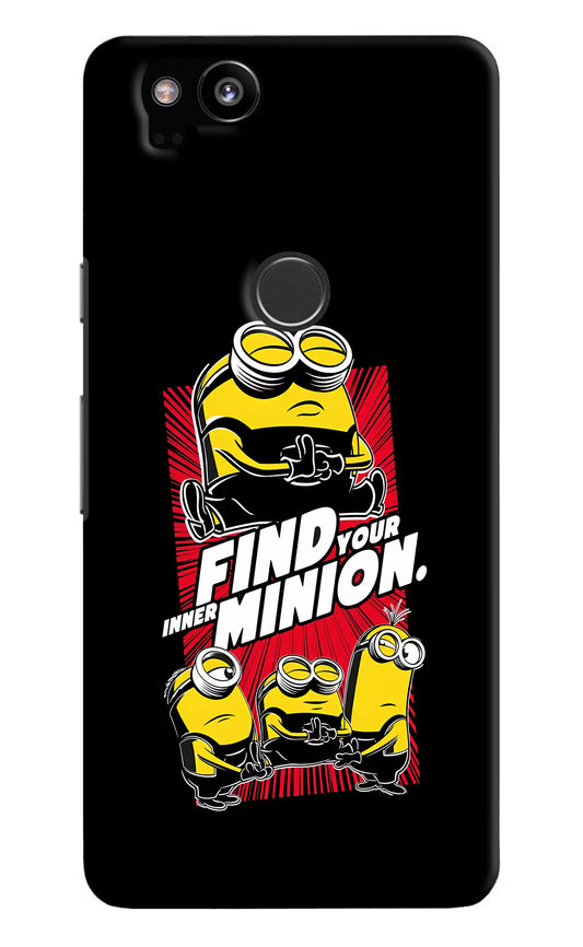 Find your inner Minion Google Pixel 2 Hard Case Back Cover by Casekaro
