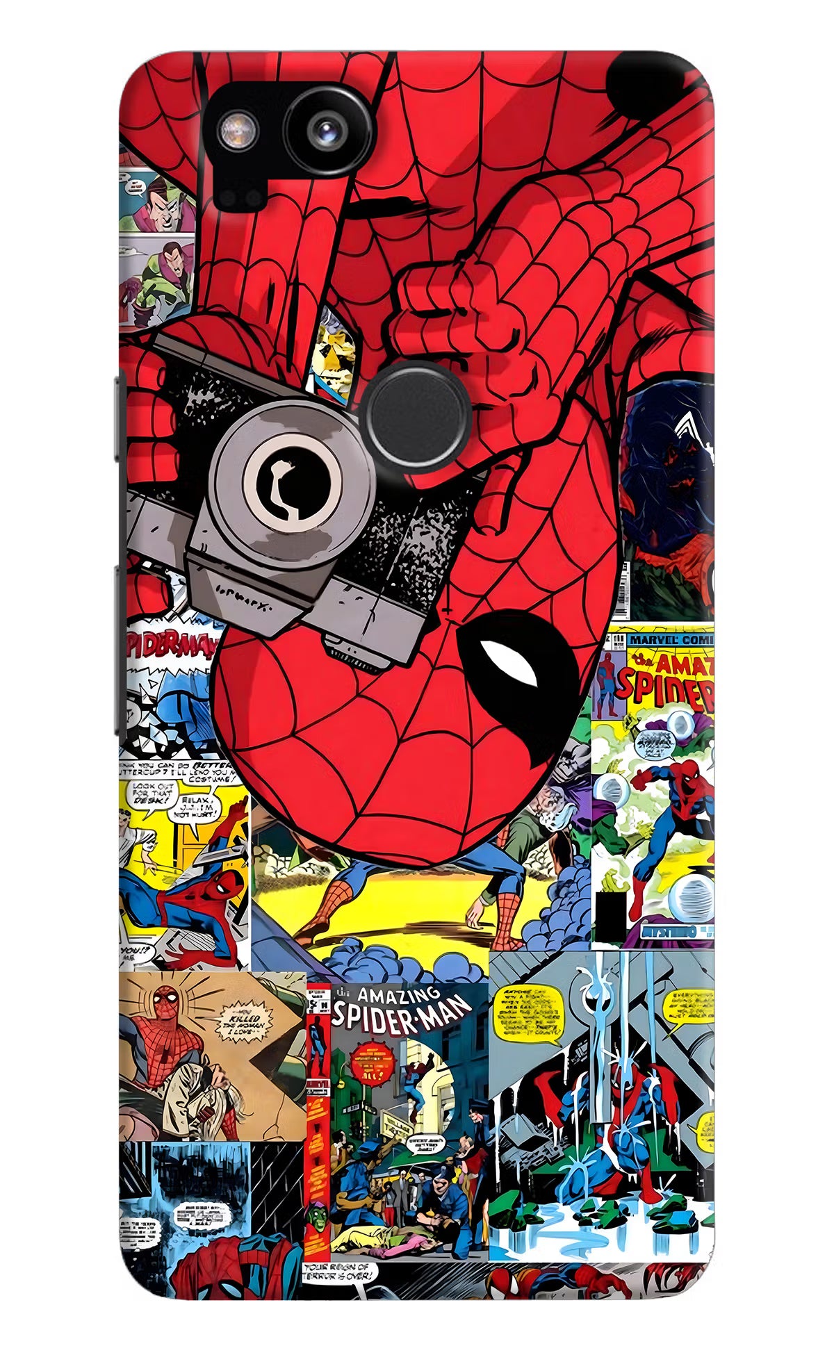 Spider Man Google Pixel 2 Hard Case Back Cover by Casekaro