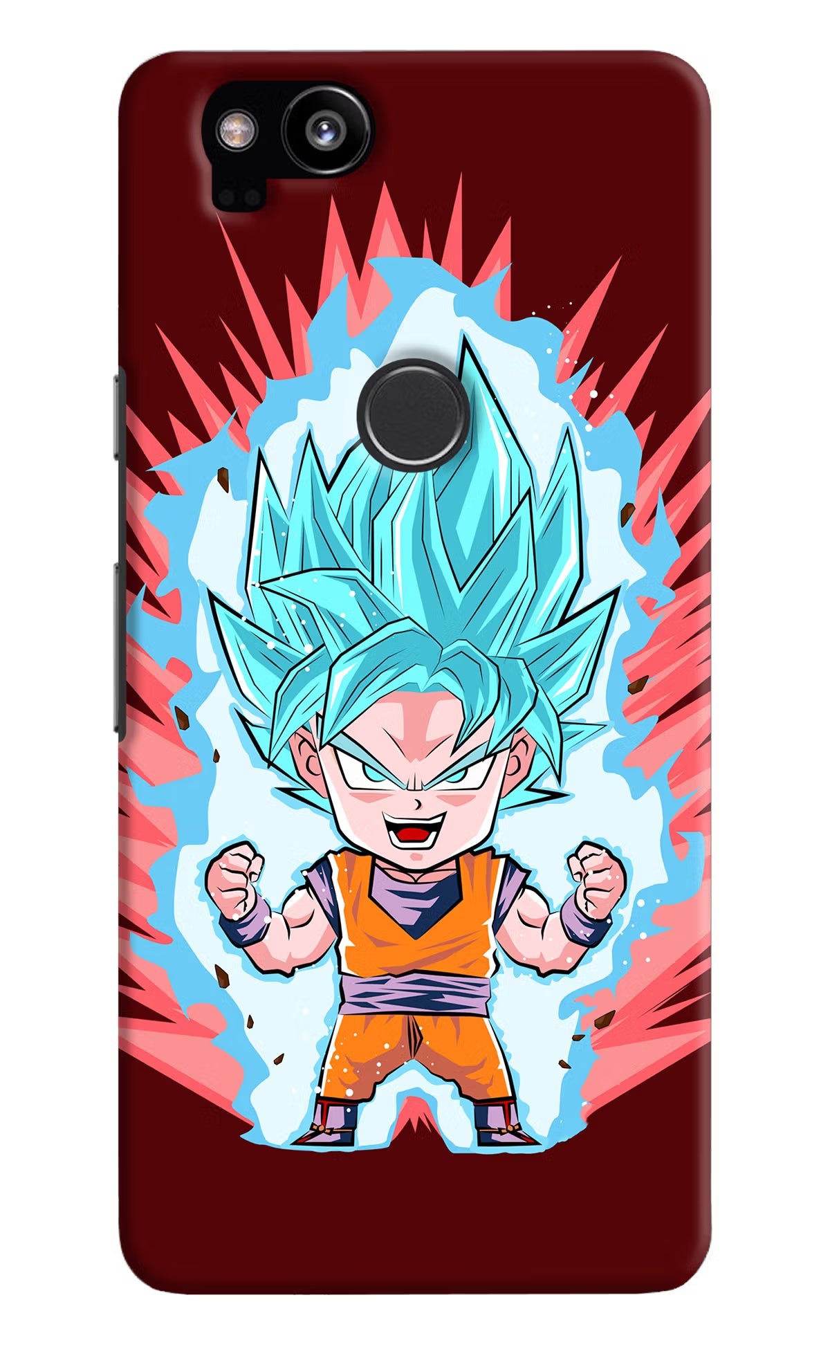 Goku Little Google Pixel 2 Hard Case Back Cover by Casekaro